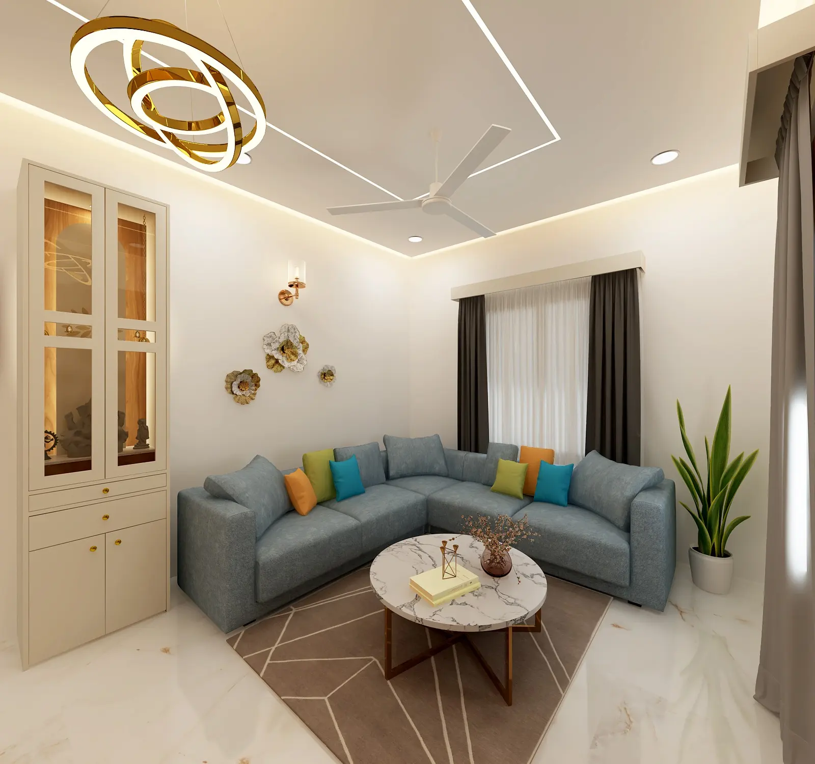 Commercial space fit-out with modern finishes